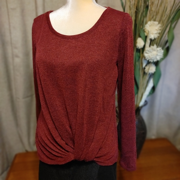 Peyton Jensen wine color leightweight sweater sz S - Picture 3 of 7